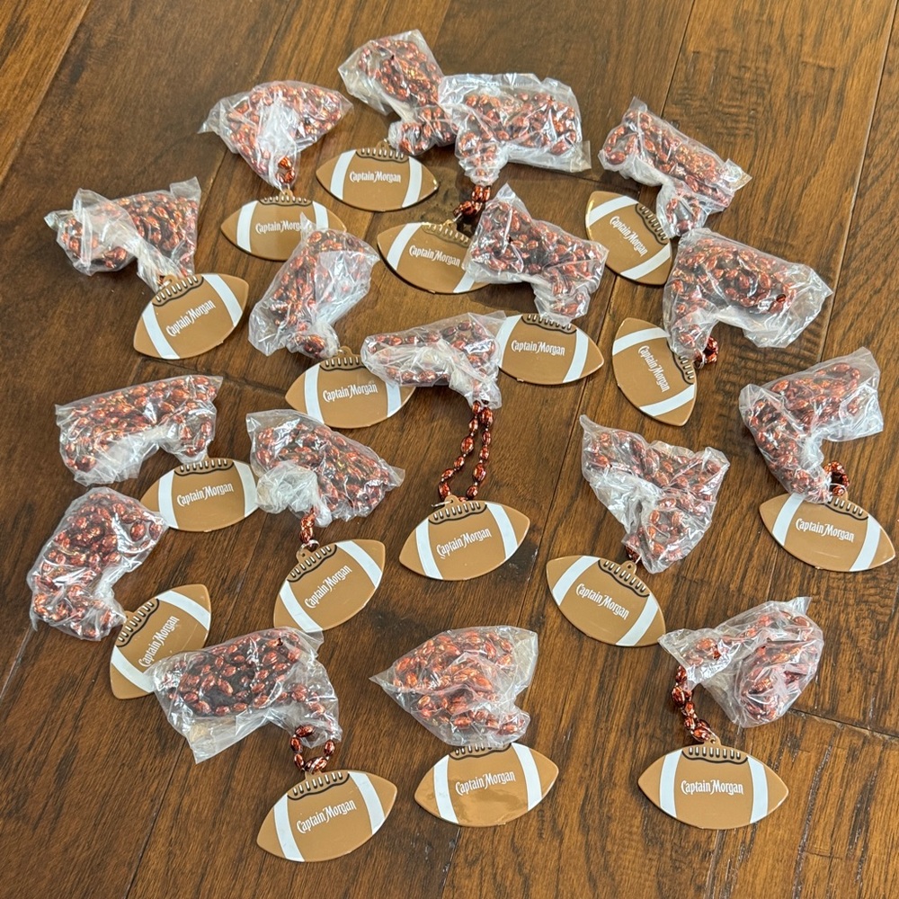 Captain Morgan Beaded Football 🏈 Necklaces (17)